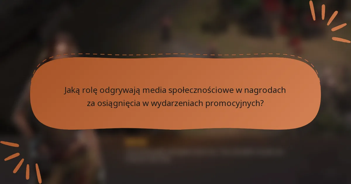 Jaką rolę odgrywają media społecznościowe w nagrodach za osiągnięcia w wydarzeniach promocyjnych?
